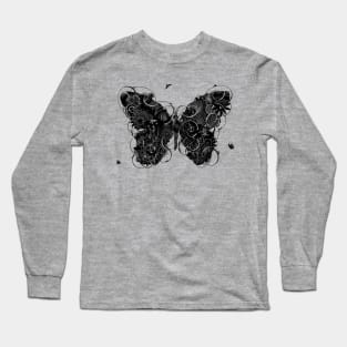 Butterfly No.1 b/w Long Sleeve T-Shirt